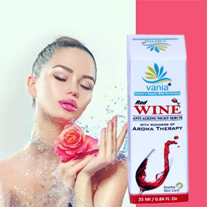 Vania Red Wine Serum 25ml | Anti-Ageing Night Serum for Face & Body | Glowing & Whitening | Spotless Glow | Enriched with Vitamin C, Jojoba, & More | Instant Fairness