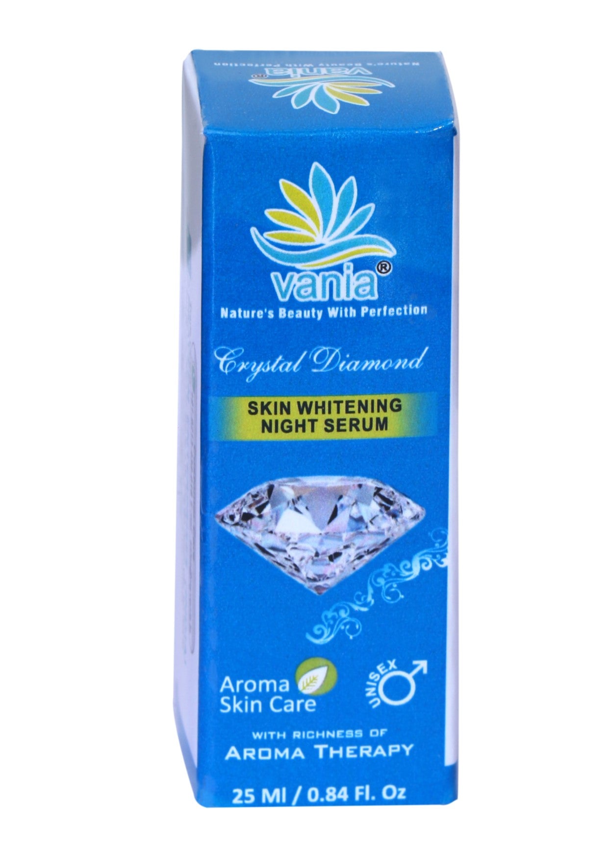 Vania Crystal Diamond Skin Whitening Night Serum 25ml | Fairness & Glow | 1 Drop Softens, Nourishes & Repairs | Aroma Care | Unisex | Removes Dryness | Vitamin E | Dark Spot Remover