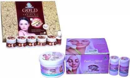 Vania Gold Facial Kit 300g | Radiant All-Day Glow | Unisex Aroma Skin Care | Like Gold | Vania Pearl Bleach Cream 250g | Party Bleach for Men & Women | Rich Fairness | Remove Dark Spots