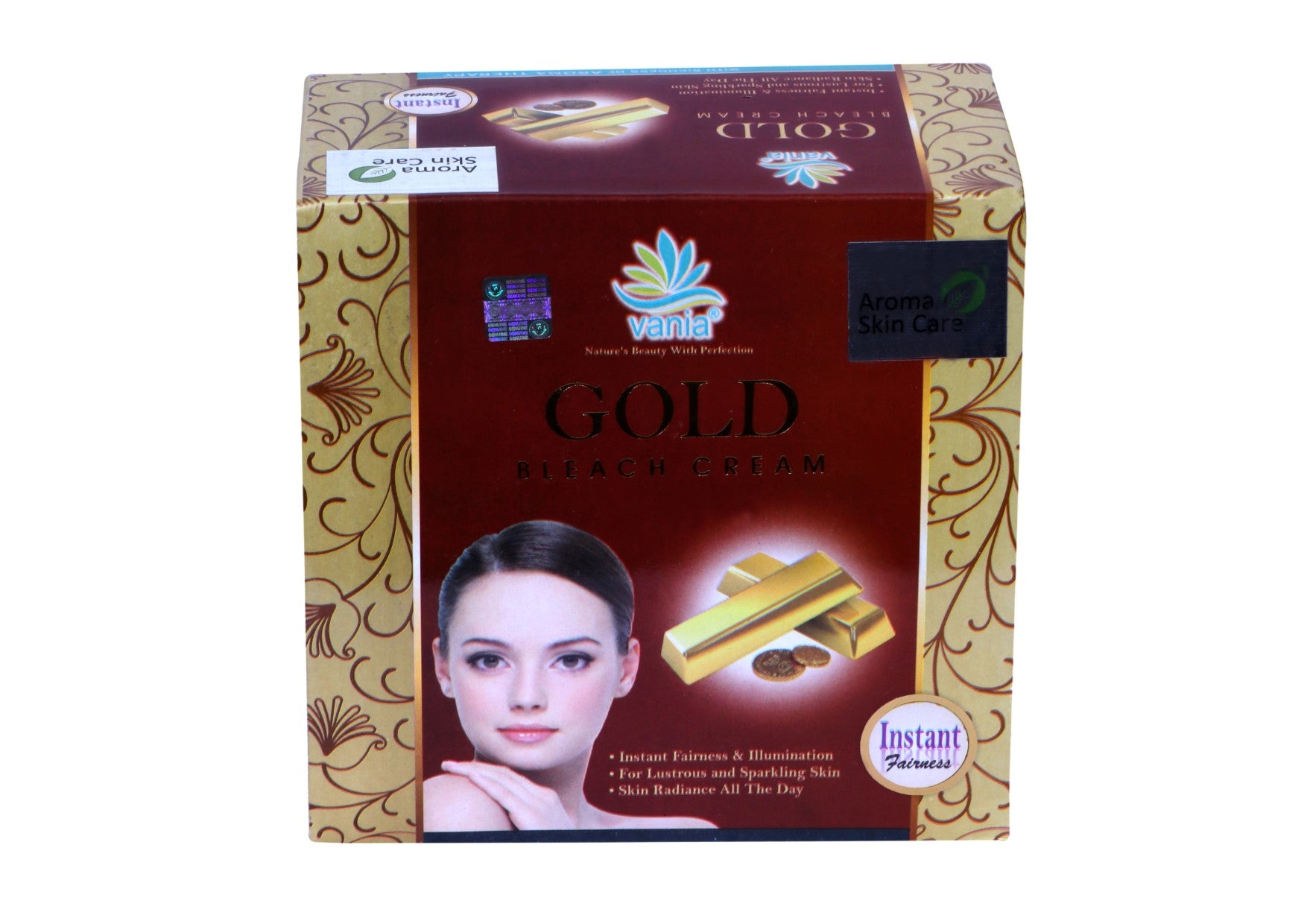 Vania Gold Facial kit 300 Gm & Gold Bleach Cream 250 Gm|Aroma Therapy|Natural Nourishing Ingredients|All Day Radiance|Unisex|Cooling Sensation|Self, Parlour & Professional Use|Face & Body||