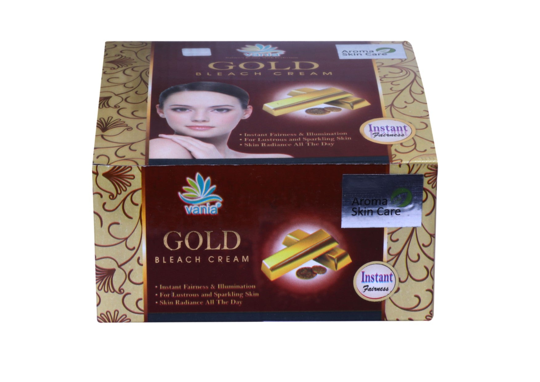 Vania Gold Facial kit 300 Gm & Gold Bleach Cream 250 Gm|Aroma Therapy|Natural Nourishing Ingredients|All Day Radiance|Unisex|Cooling Sensation|Self, Parlour & Professional Use|Face & Body||