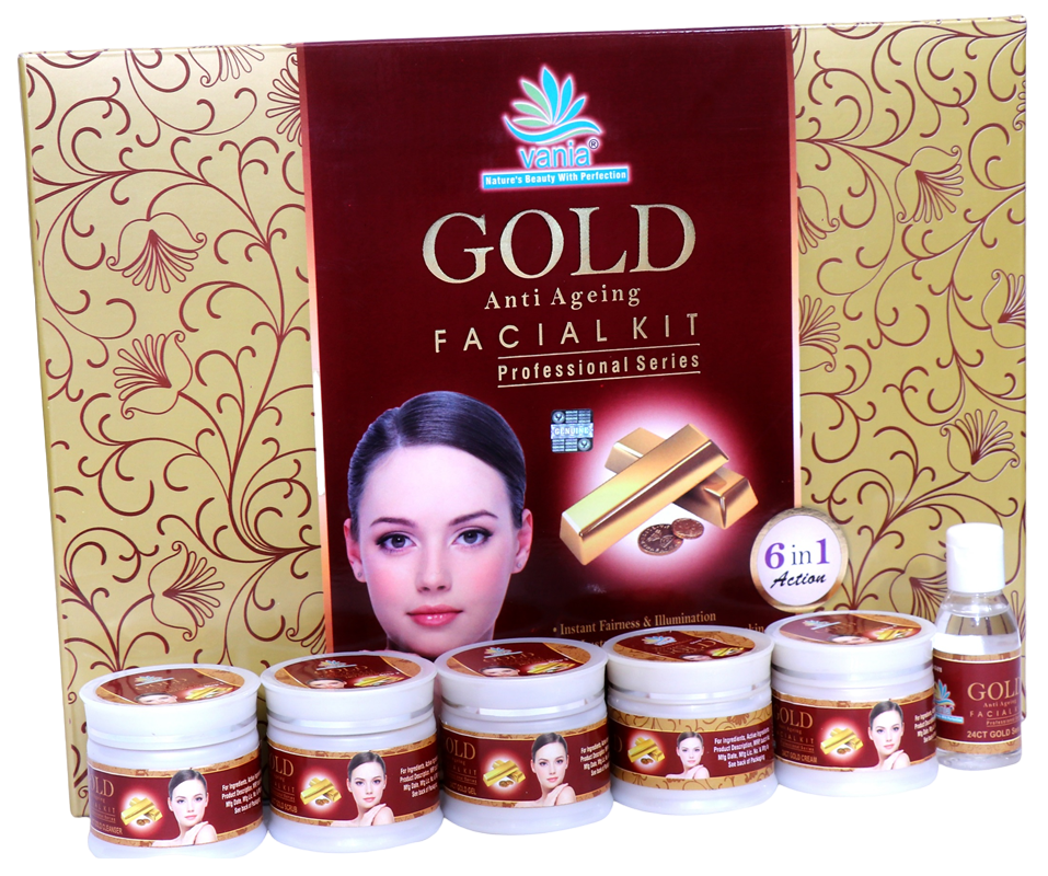 Vania Gold Facial Kit 300g | Radiant All-Day Glow | Unisex Aroma Skin Care | Like Gold | Vania Pearl Bleach Cream 250g | Party Bleach for Men & Women | Rich Fairness | Remove Dark Spots