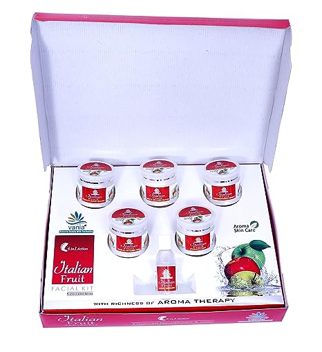 Vania Italian Fruit Facial Kit 300G | Diamond Bleach Cream Activator 250G | Radiance & Glow | Unisex | Self & Parlour Use | Face & Body | Fairness & Moisturized Skin | Aroma & Natural | Cool Bleach | No Tears & Zero Irritation