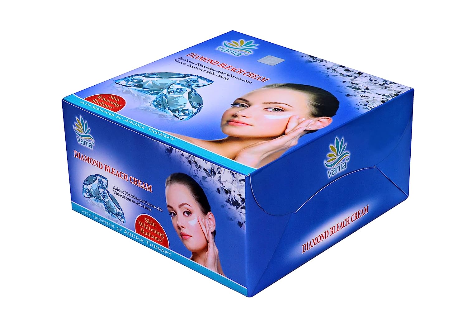 Vania Kesar & Diamond Bleach Cream Combo 250 Gm | Rich Natural Fairness | Cooling Moisturizer | No Tears | For Normal-Dry Skin | Kesar & Diamond Glow