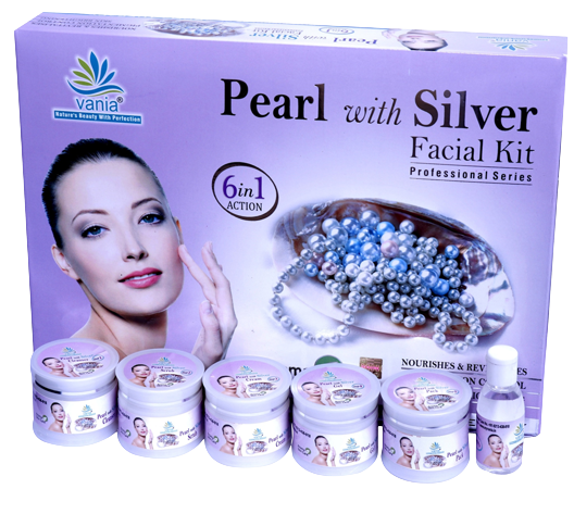 Vania Pearl & Silver Facial Kit 300GM | Natural Glow for Women & Men | Whitening, Brightening, Radiance | Vania Diamond Bleach Cream 250GM | Glow Like Diamonds | Fairness, Zero Irritation