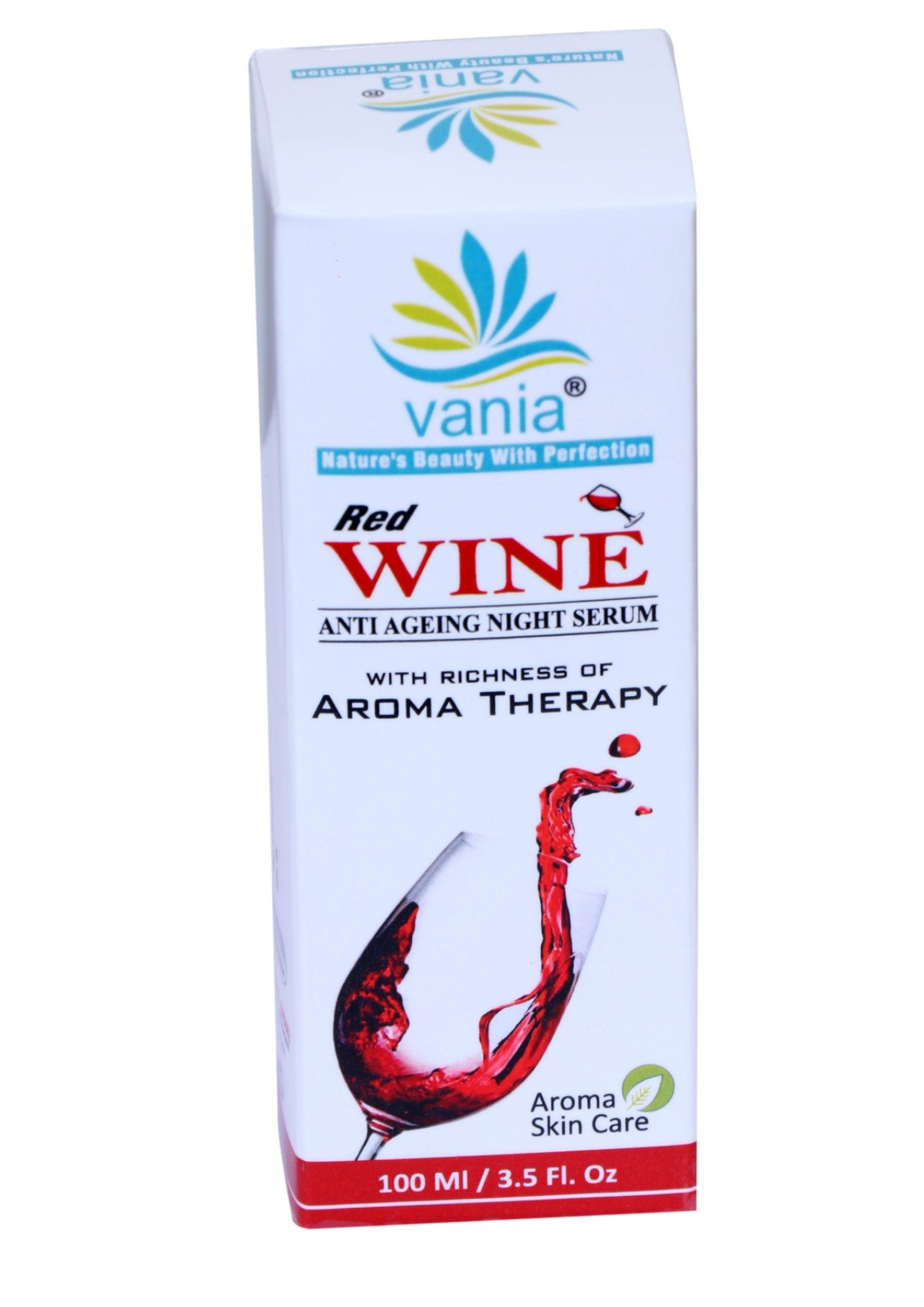 Vania Red Wine Serum Anti-Ageing 100ml | Face & Body Night Serum | Glowing & Whitening | Removes Dark Spots | Spotless Glow | Enriched with Vitamin C, Jojoba, Patchouli, Kesar, Rosehip Oil | Instant Fairness