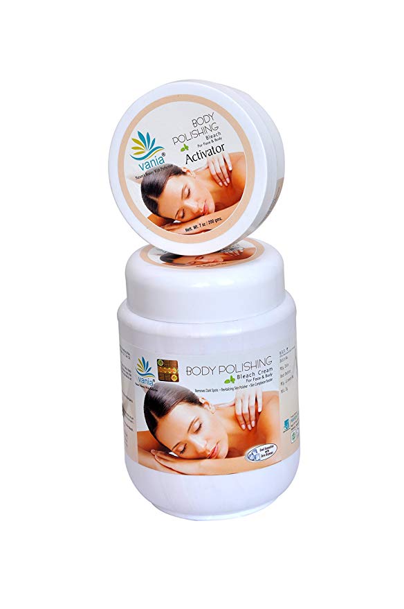 Vania Body Polishing Bleach Cream 1 Kg | Rich Glow DeTan for Face & Body | Fairness, Beauty & Cooling | Skin Whitening Cream | Body Whitening Cream | No Paraben | For Men, Women, Boys & Girls 14 Years & Above