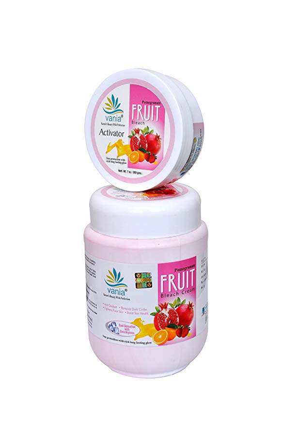 Vania Pomegranate Fruit Bleach Cream 1 Kg | Skin Lightening & Nourishing | Aroma Oils Infused | Face & Body | No Dryness | GoriGori Skin | Lasting Glow
