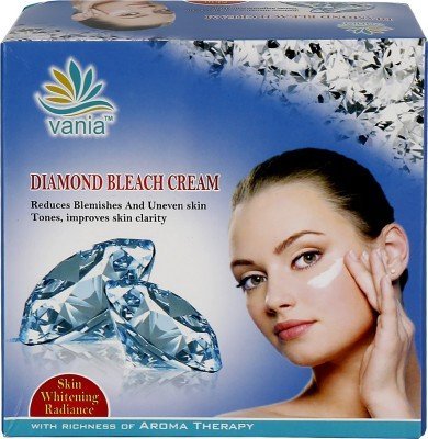 Vania Diamond Bleach Cream 250g | Glow Like Diamonds | Fairness & Cool Bleach | No Tears, Moisturized Skin | Zero Irritation | Fragrance & Aroma Oils | Improves Skin Elasticity