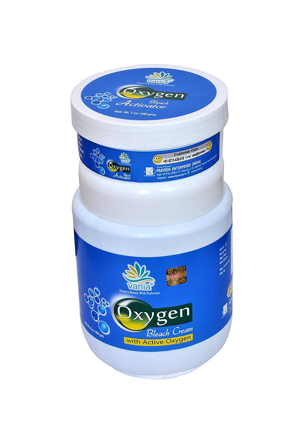 Vania Oxygen Bleach Cream 1 Kg | Soft Spotless Skin | Fair & Cool Like Ice | No Tears, Moisturized Skin | Zero Irritation | Fragrance | Normal to Dry Skin