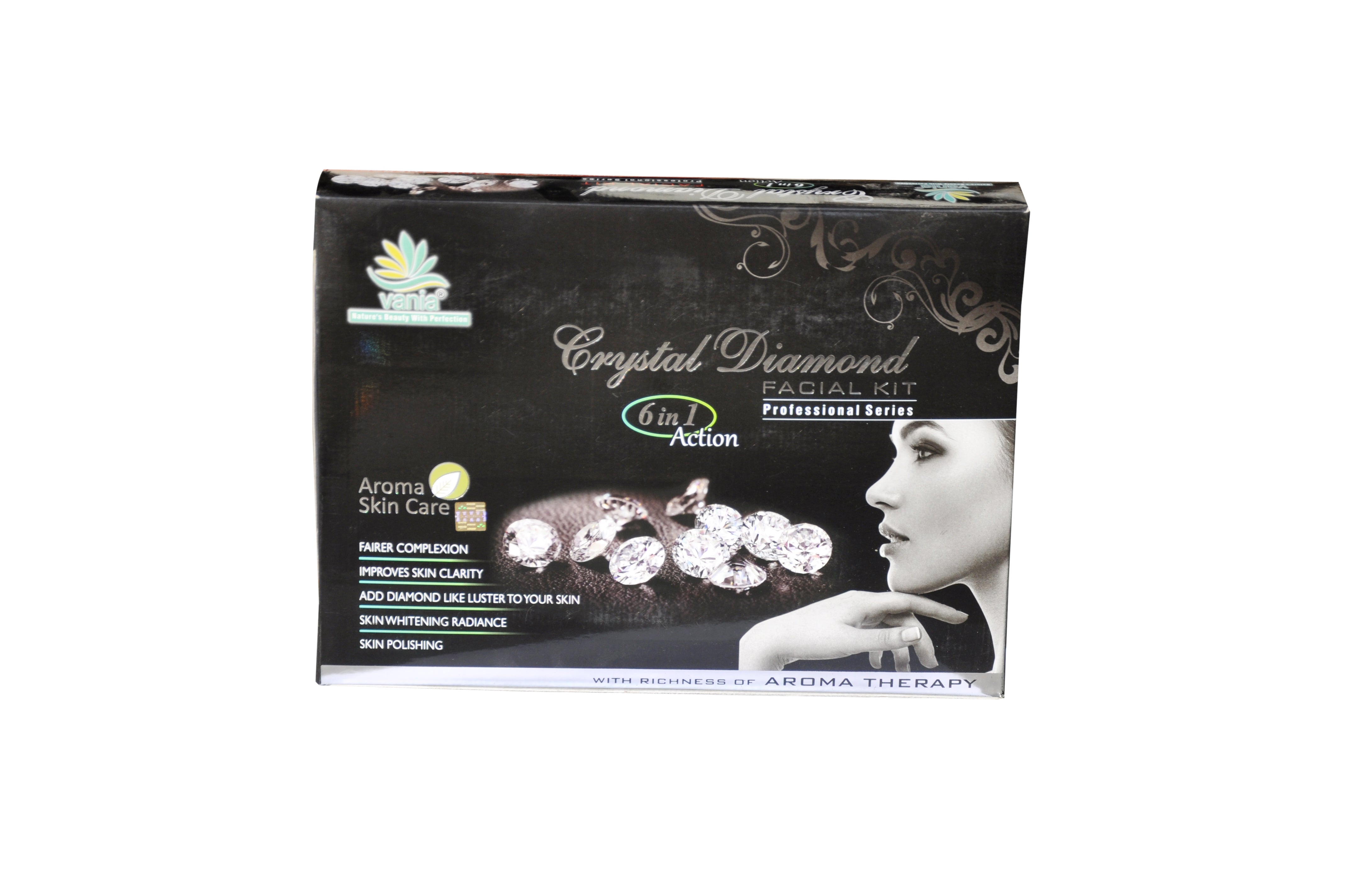 Vania Diamond Crystal Facial Kit 300g | Improves Skin Clarity | Unisex | Diamond-Like Luster | Self & Parlour Use | Fairer Complexion | Natural Ingredients | Finest Glow | For Face & Body Beauty