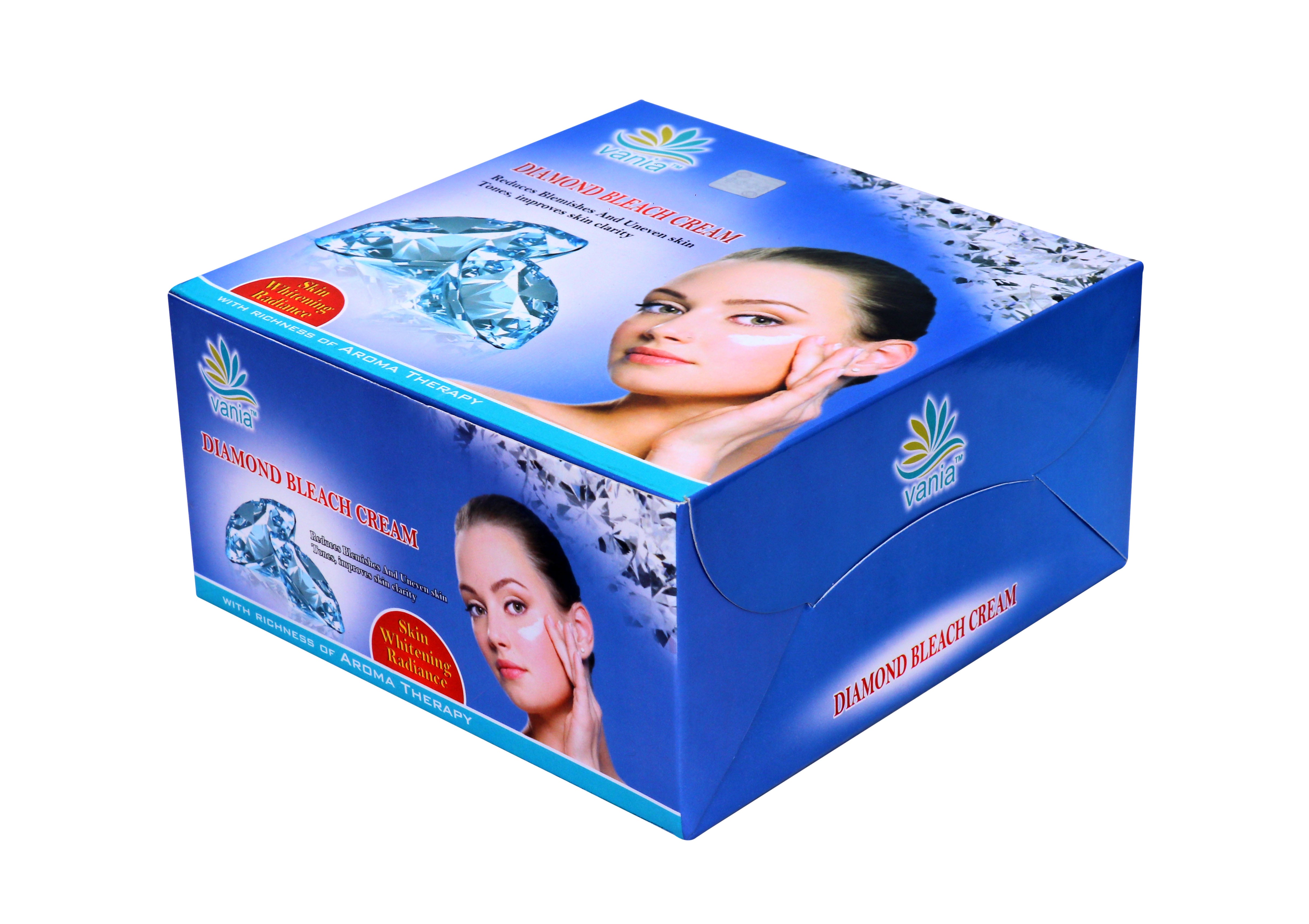 Vania Diamond Bleach Cream 250g | Glow Like Diamonds | Fairness & Cool Bleach | No Tears, Moisturized Skin | Zero Irritation | Fragrance & Aroma Oils | Improves Skin Elasticity