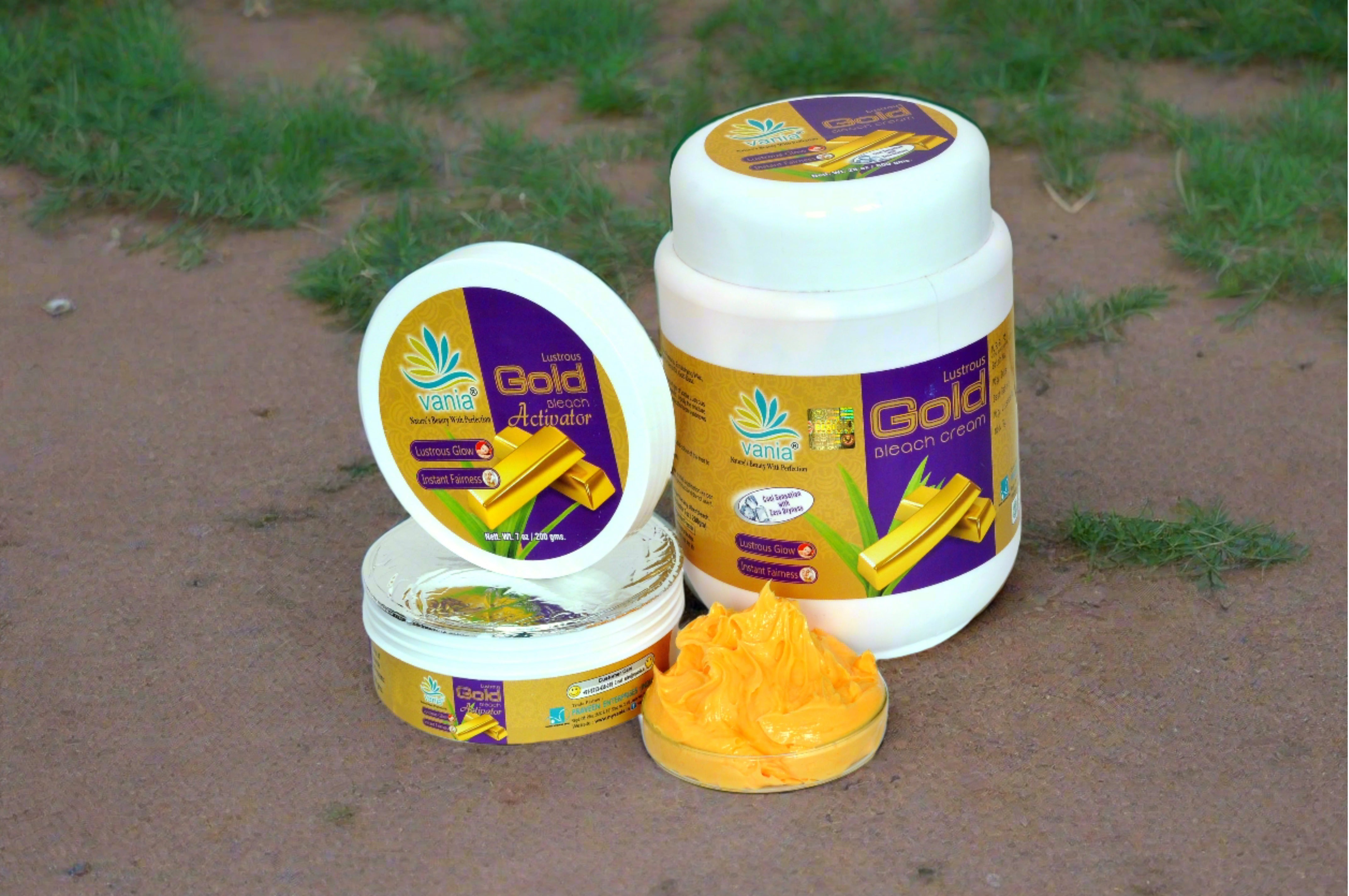 Vania Gold Bleach Cream 1000 Gm | Dashing Glow | Rich Fairness | Cooling Like Ice | No Tears Moisturized Skin | Zero Irritation | Fragrance | For Normal to Dry Skin | Shining Like Gold