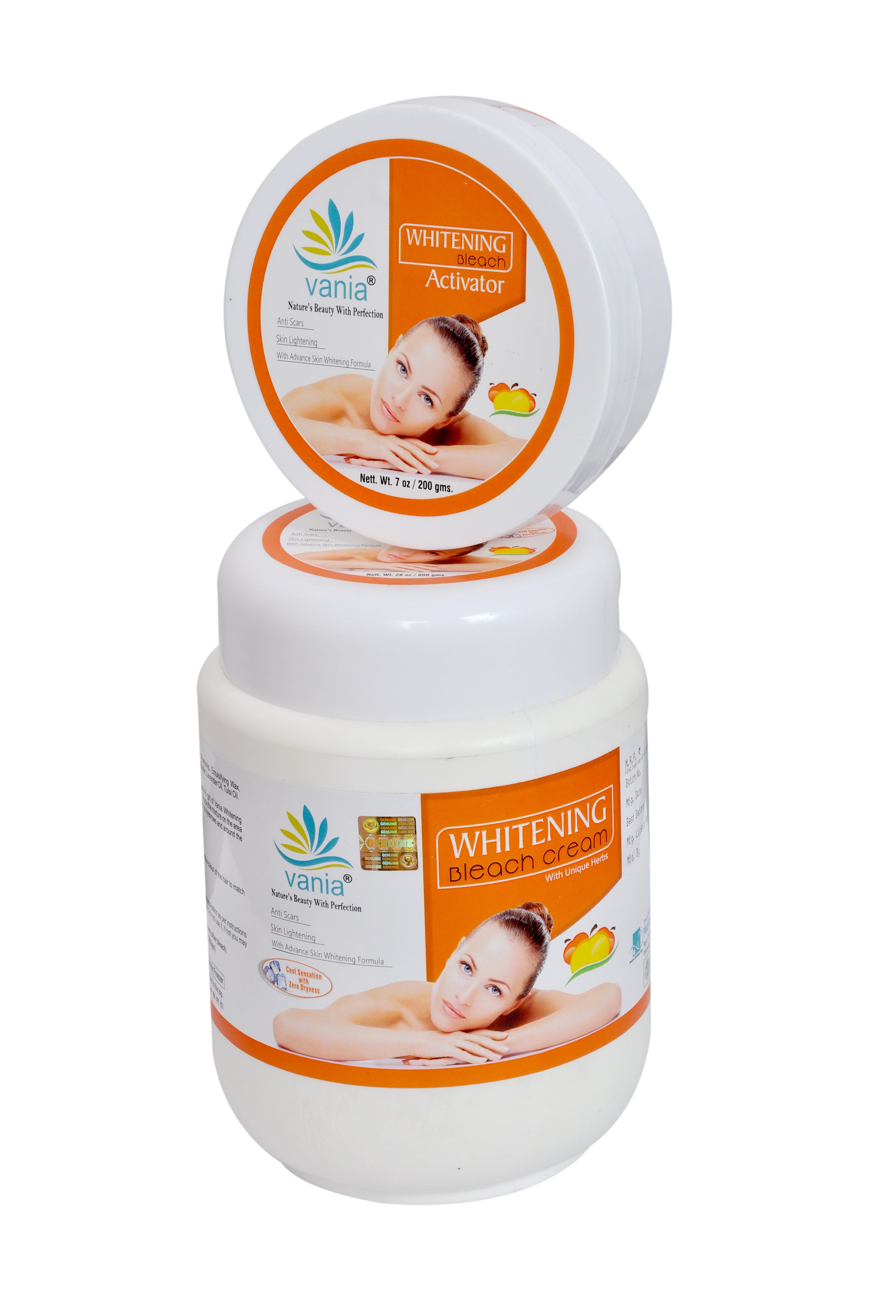 Vania Whitening Bleach Cream 1 Kg | Natural High Quality Blend | Face & Body | Advance Whitening Formula | Cooling | For Men & Women | Instant Glow | Scars Beautification