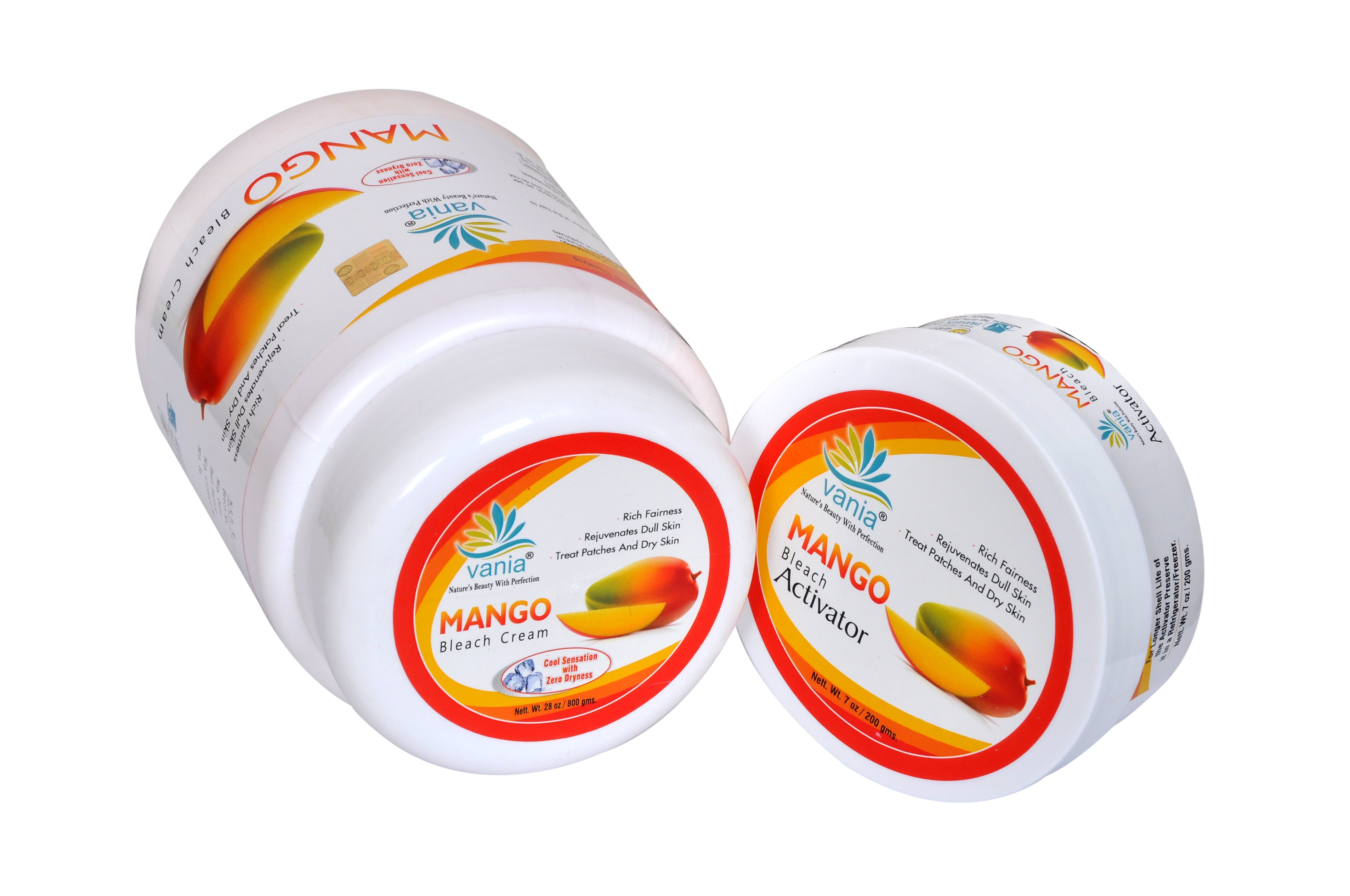 Vania Mango Bleach Cream 1Kg | Long-Lasting Glow | Rich Fairness | Rejuvenates Dull Skin | Treats Patches & Dry Skin | Youthful & Cool | No Tears, Zero Irritation | With Fragrance | De-Tan | Ready Below 30 Min | Best Fruit Face Cream