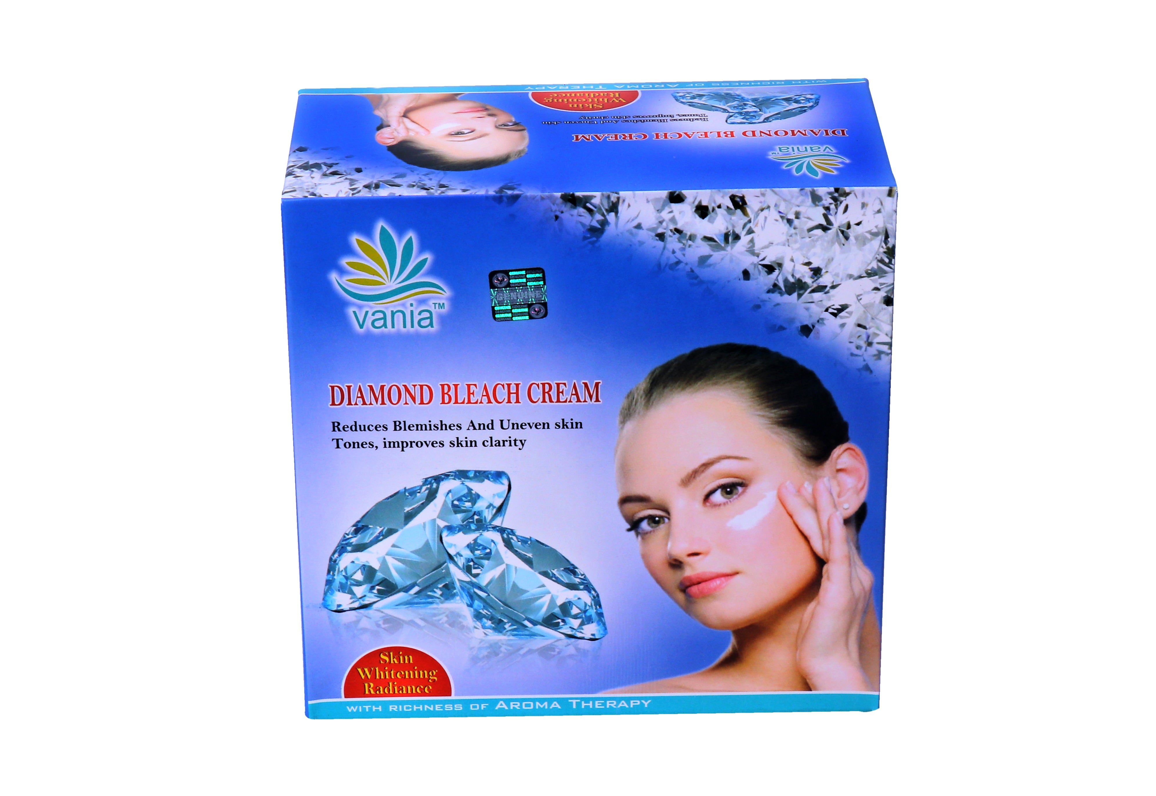 Vania Diamond Bleach Cream 250g | Glow Like Diamonds | Fairness & Cool Bleach | No Tears, Moisturized Skin | Zero Irritation | Fragrance & Aroma Oils | Improves Skin Elasticity