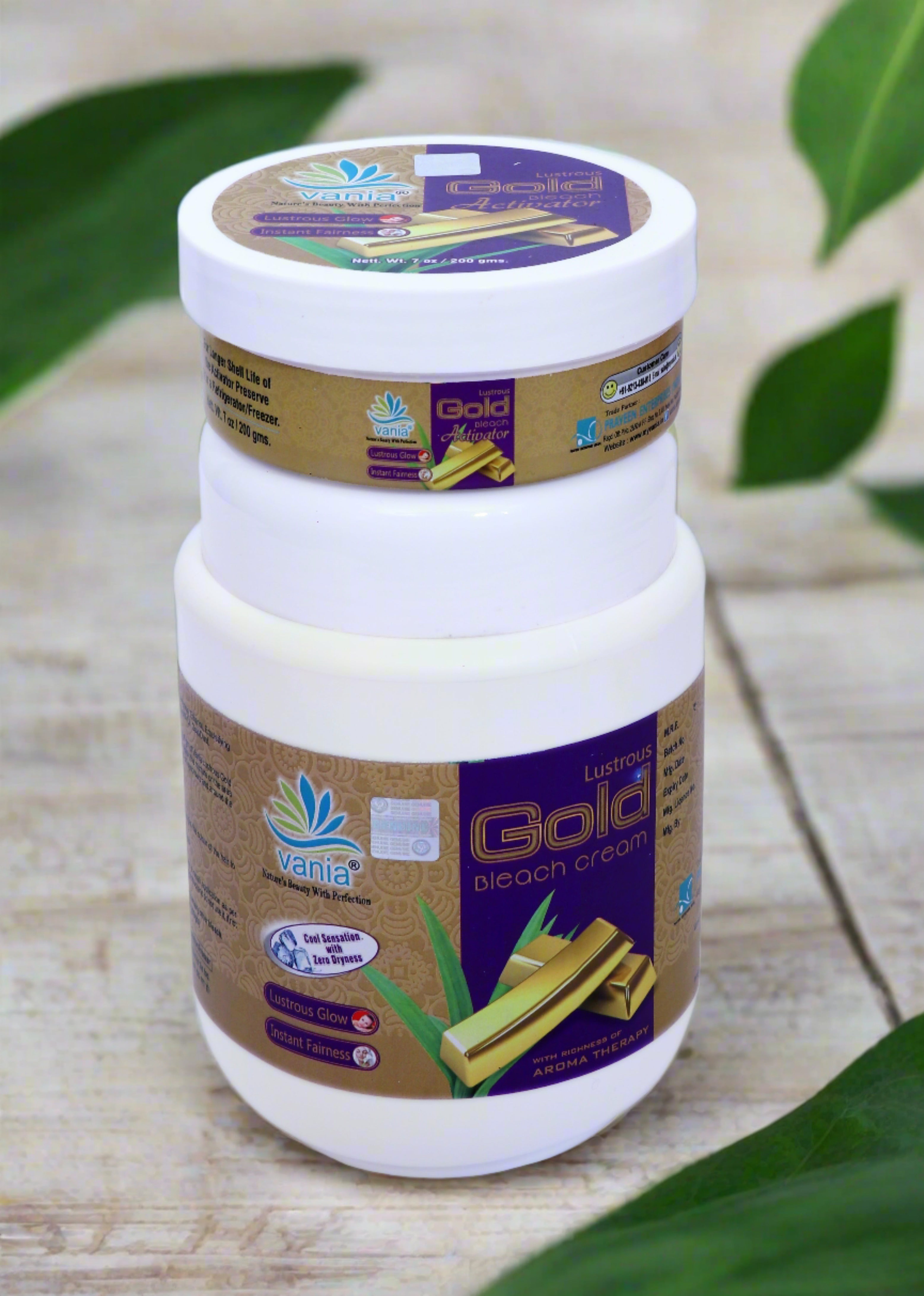 Vania Gold Bleach Cream 1000 Gm | Dashing Glow | Rich Fairness | Cooling Like Ice | No Tears Moisturized Skin | Zero Irritation | Fragrance | For Normal to Dry Skin | Shining Like Gold