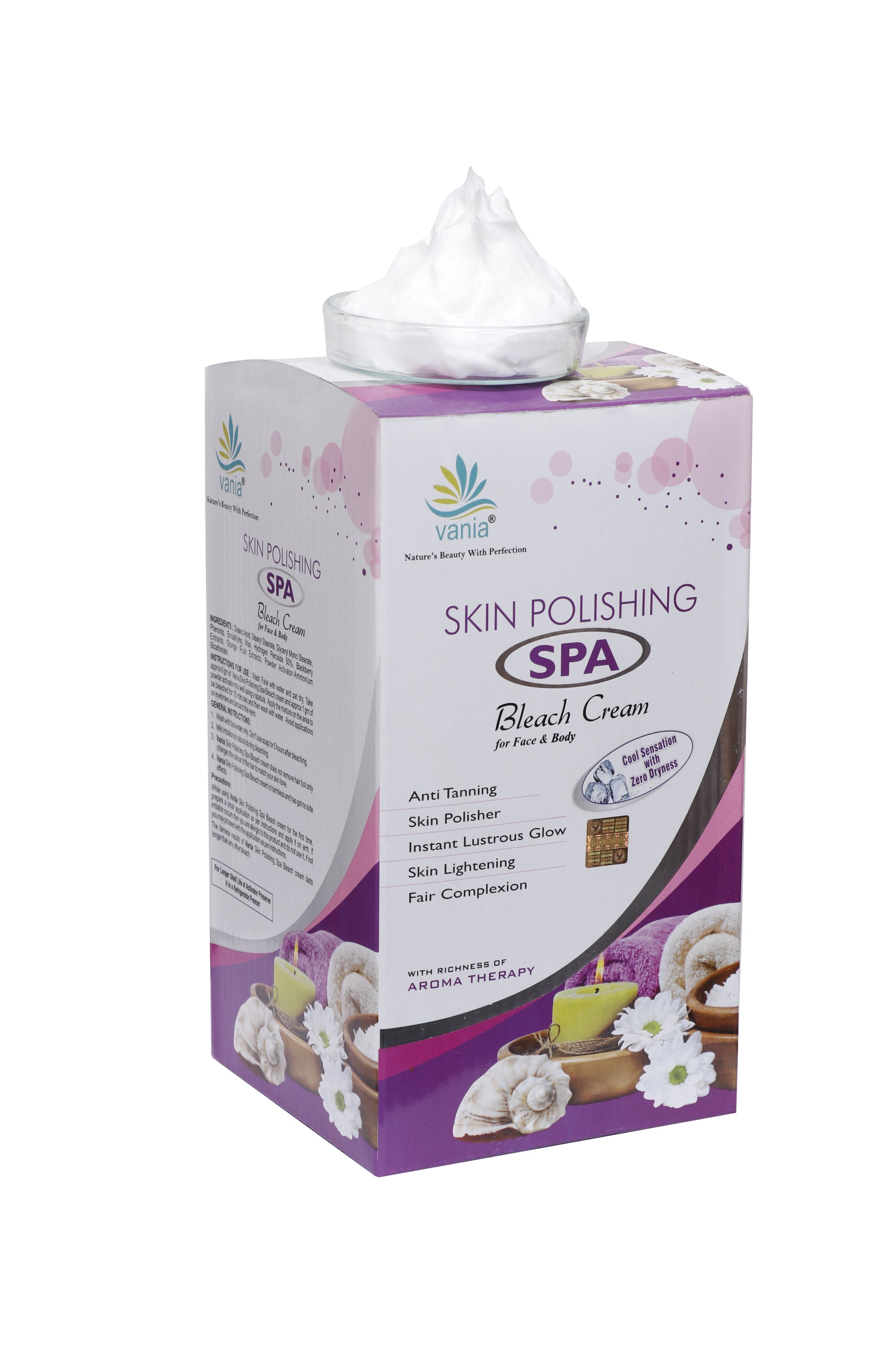 Vania SPA Facial Kit 2000 Gm + 100 ml & Bleach 1000 Gm - Skin Polishing & Whitening with Aroma