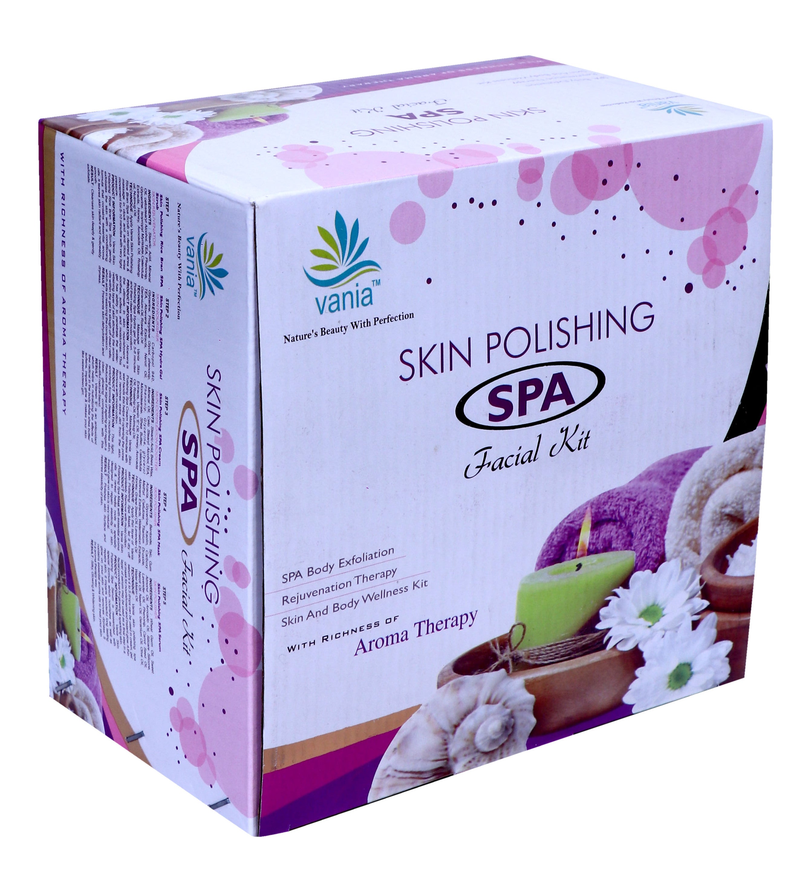 Vania Skin Polishing Aroma Facial Kit for Women & Men | 2000 Gm + 100 Ml | SPA Skin Care | Self & Parlour Use | Pre Bridals | Face & Body | Tip to Toe Beauty l Dashing Glow with Tulsi & Geranium Oil