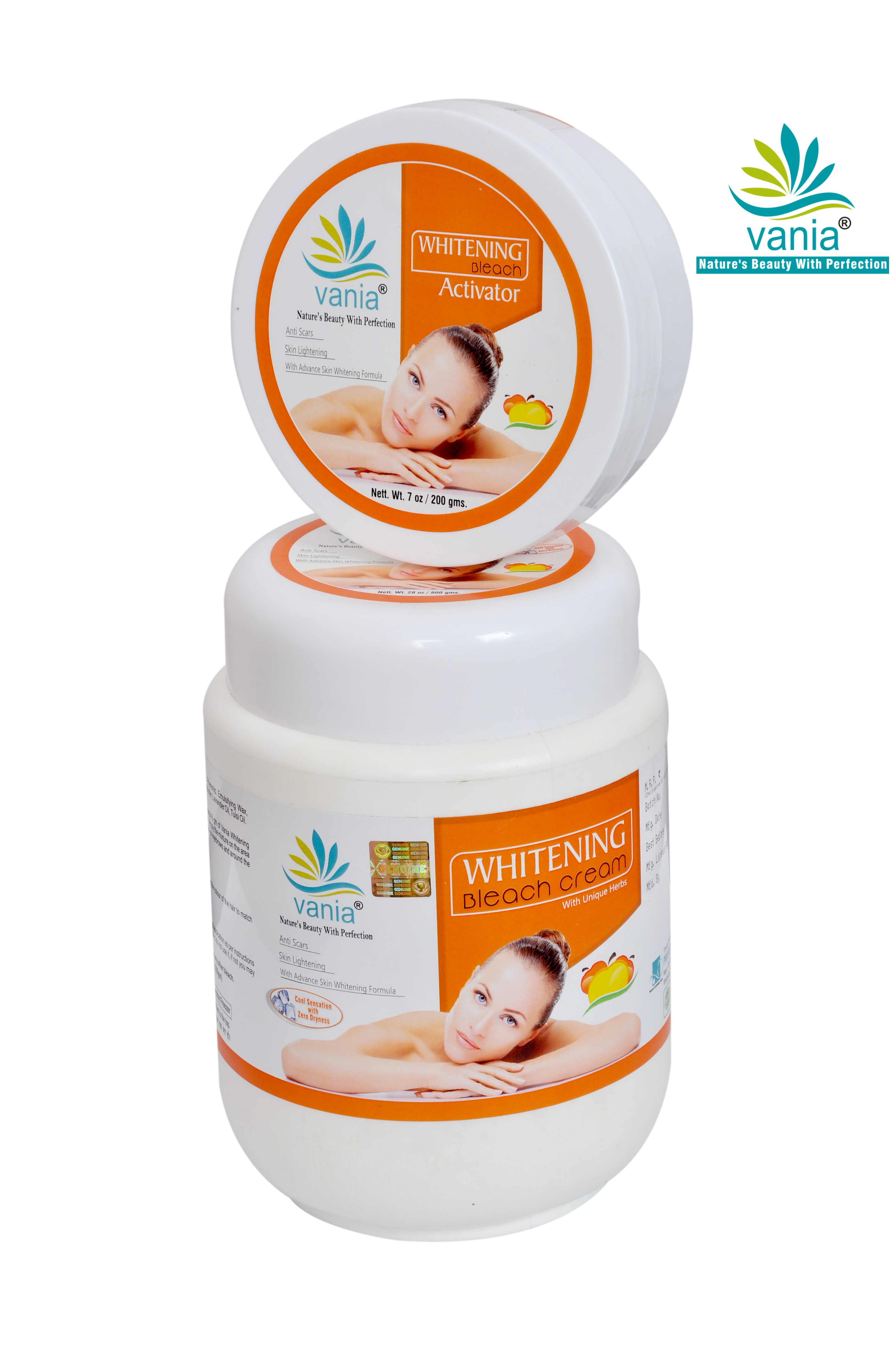 Vania Whitening Bleach Cream 1 Kg | Natural High Quality Blend | Face & Body | Advance Whitening Formula | Cooling | For Men & Women | Instant Glow | Scars Beautification