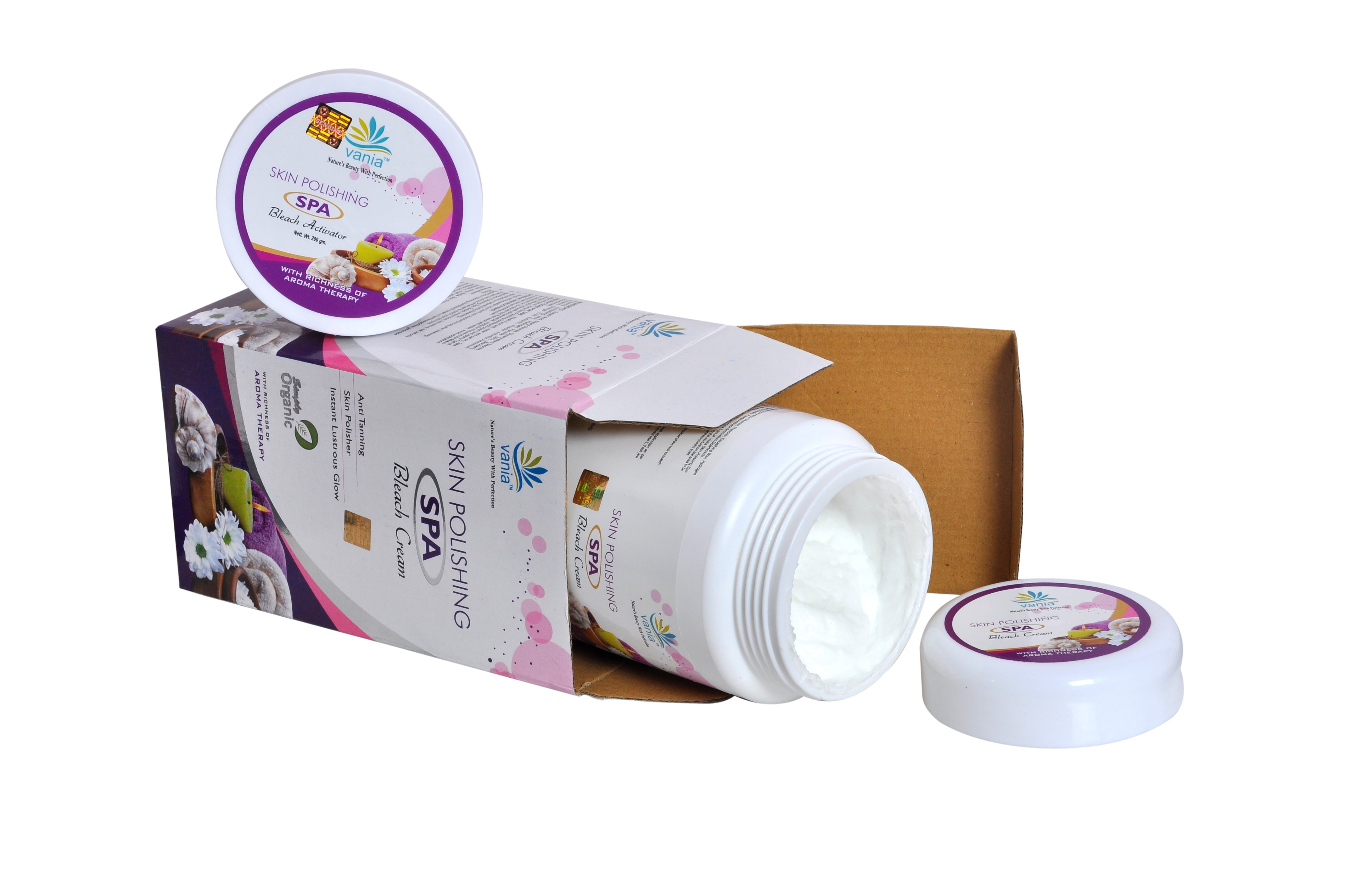 Vania Aroma Spa Bleach Cream 1Kg | Skin Polishing & Whitening | Aroma Therapy Fairness for Women | Cooling Sensation | Zero Dryness | Clearer & Fairer Complexion