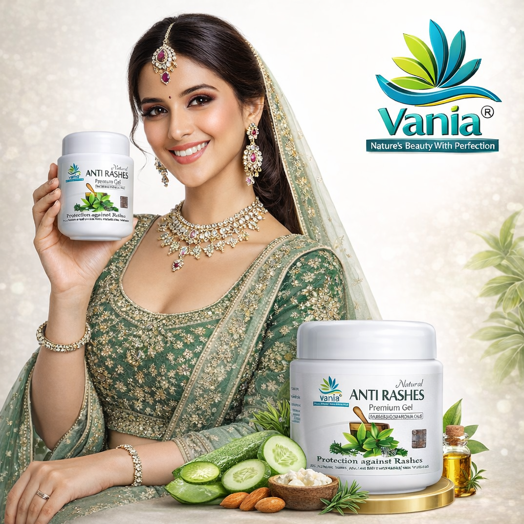 Vania Natural Anti Rashes Premium Gel 1000 Gm | Post & Pre-Waxing Relief | Diaper Rash Treatment | Under Arm & Shaving Cut | Chafing & Bikini V Area