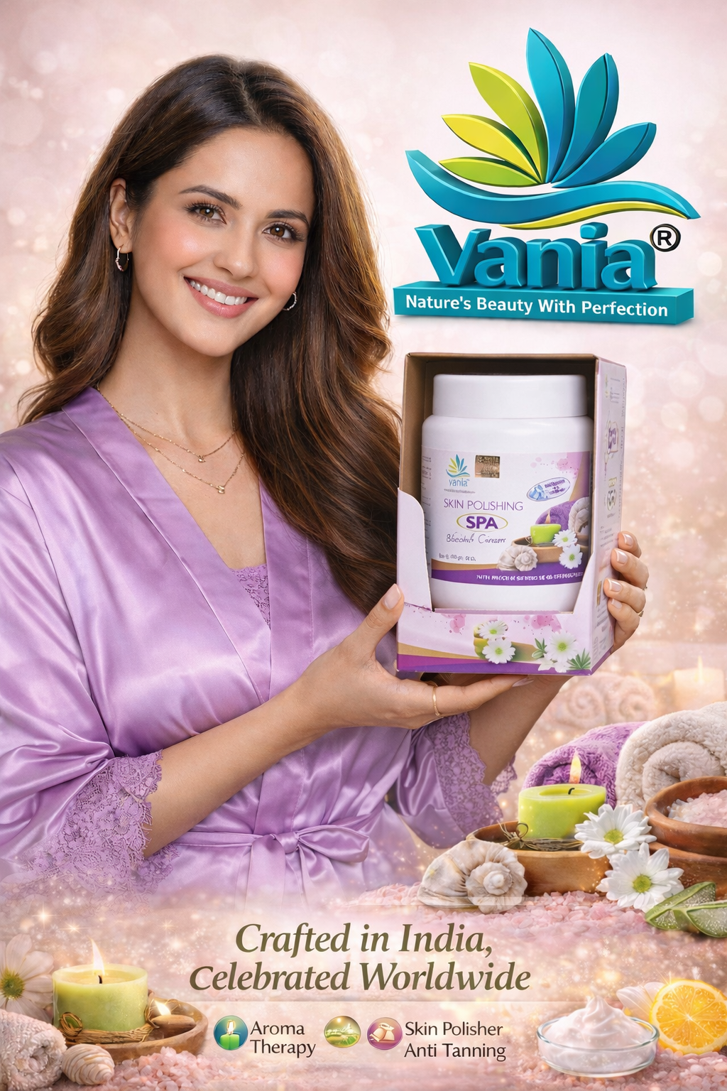 Vania Aroma Spa Bleach Cream 1Kg | Skin Polishing & Whitening | Aroma Therapy Fairness for Women | Cooling Sensation | Zero Dryness | Clearer & Fairer Complexion