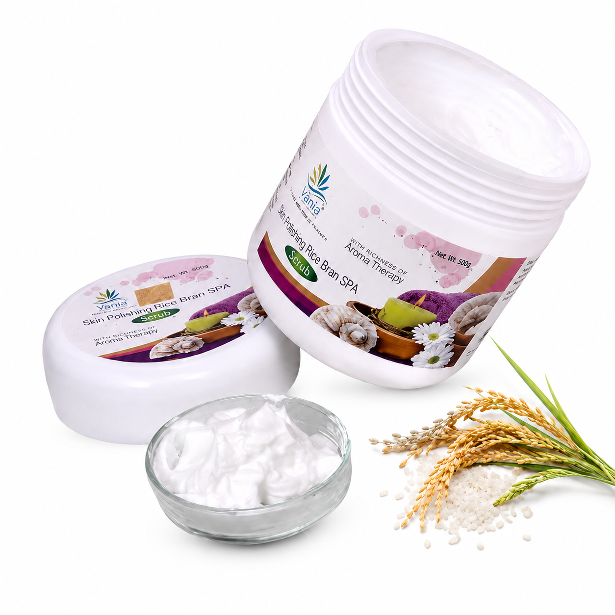Vania Skin Polishing SPA Scrub 500g | Unisex | Self & Parlour Use | Exfoliates Dead Skin, Removes Black & White Heads | For Normal to Dry Skin | Get Soft & Silky Moisturized Skin | Daily Use