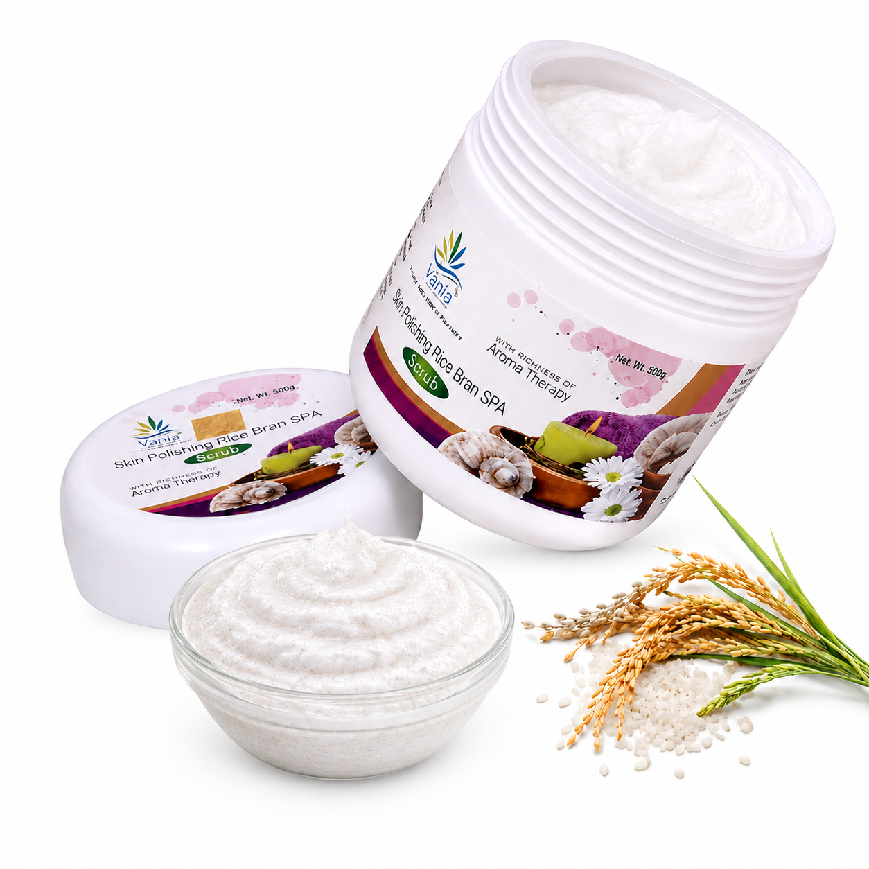 Vania Skin Polishing SPA Scrub 500g | Unisex | Self & Parlour Use | Exfoliates Dead Skin, Removes Black & White Heads | For Normal to Dry Skin | Get Soft & Silky Moisturized Skin | Daily Use