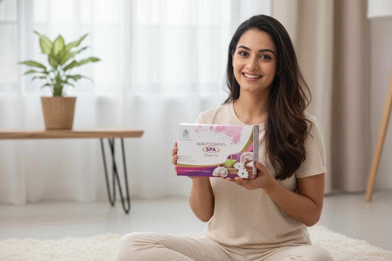 Vania Skin Polishing Aroma Facial Kit for Women & Men | 2000 Gm + 100 Ml | SPA Skin Care | Self & Parlour Use | Pre Bridals | Face & Body | Tip to Toe Beauty l Dashing Glow with Tulsi & Geranium Oil