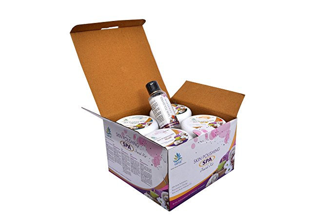 Vania Skin Polishing Aroma Facial Kit for Women & Men | 2000 Gm + 100 Ml | SPA Skin Care | Self & Parlour Use | Pre Bridals | Face & Body | Tip to Toe Beauty l Dashing Glow with Tulsi & Geranium Oil
