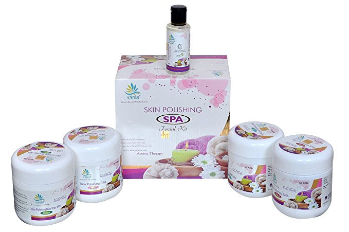 Vania Skin Polishing Aroma Facial Kit for Women & Men | 2000 Gm + 100 Ml | SPA Skin Care | Self & Parlour Use | Pre Bridals | Face & Body | Tip to Toe Beauty l Dashing Glow with Tulsi & Geranium Oil