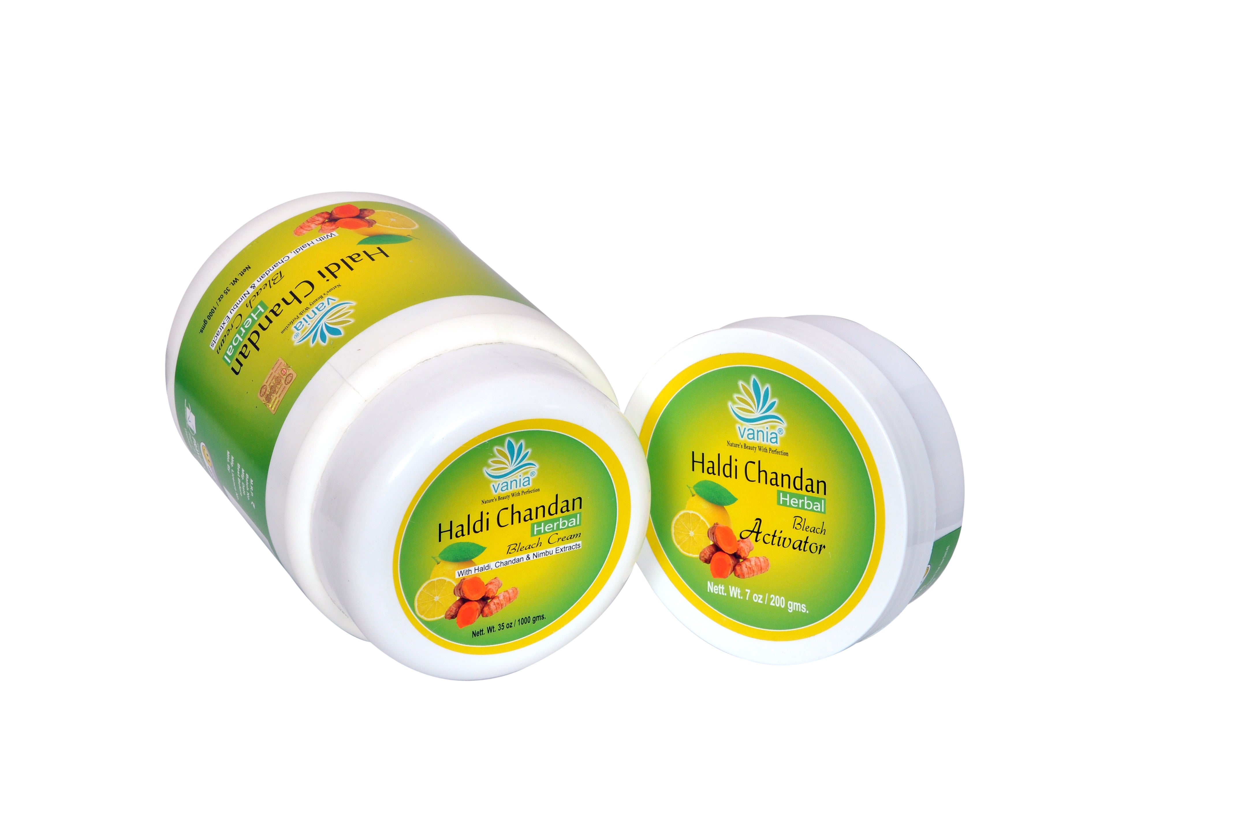 Vania Haldi Chandan Bleach Cream 1Kg | Fairness & Beautifying | Face & Body | Cooling Sensation | For Normal to Dry Skin | Moisturizing | Zero Irritation | Herbal | Gori Gori Skin | No Tears & Dryness