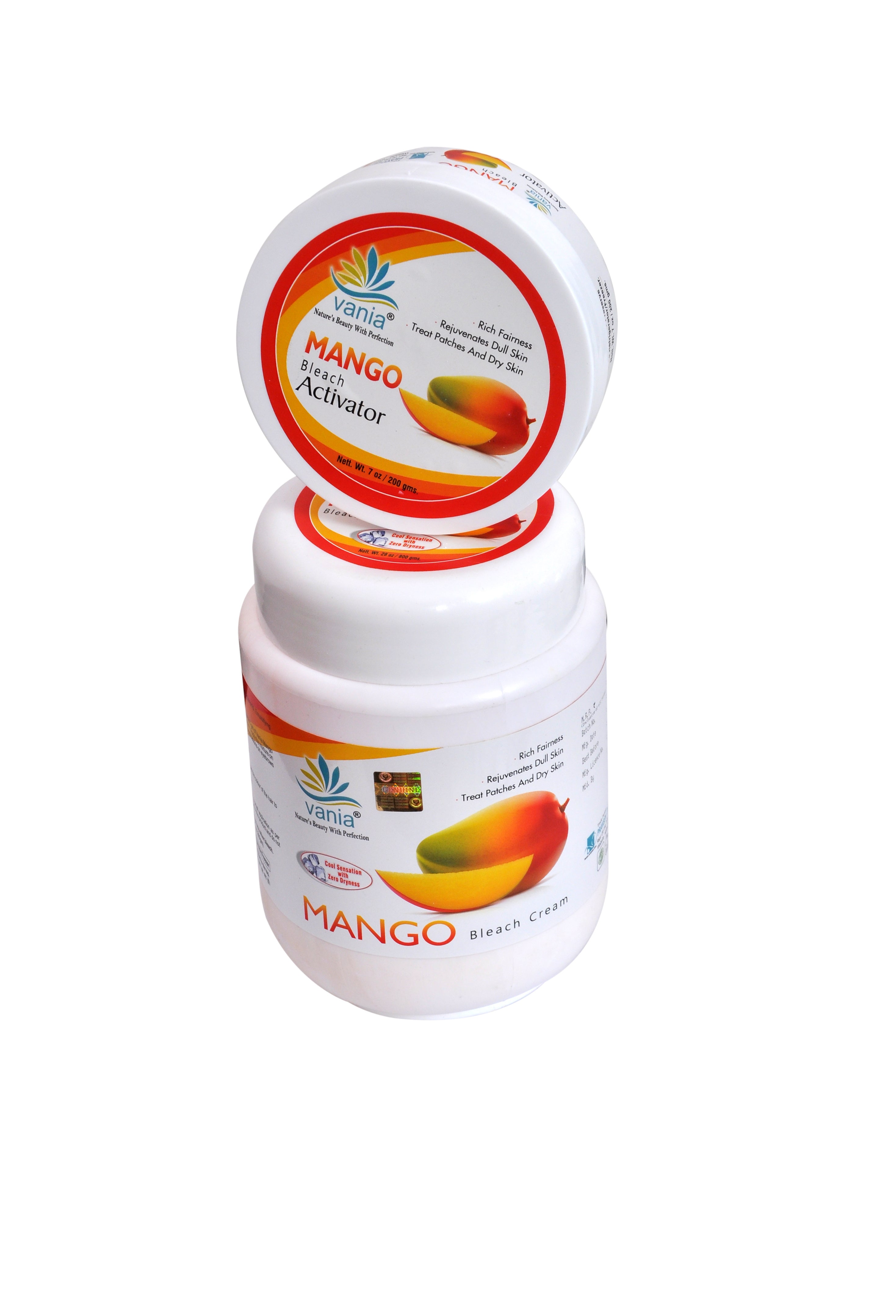 Vania Mango Bleach Cream 1Kg | Long-Lasting Glow | Rich Fairness | Rejuvenates Dull Skin | Treats Patches & Dry Skin | Youthful & Cool | No Tears, Zero Irritation | With Fragrance | De-Tan | Ready Below 30 Min | Best Fruit Face Cream