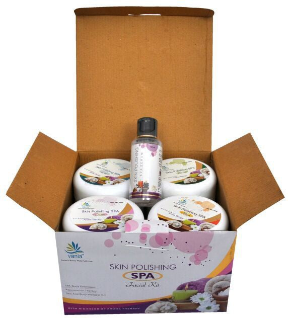 Vania Skin Polishing Aroma Facial Kit for Women & Men | 2000 Gm + 100 Ml | SPA Skin Care | Self & Parlour Use | Pre Bridals | Face & Body | Tip to Toe Beauty l Dashing Glow with Tulsi & Geranium Oil