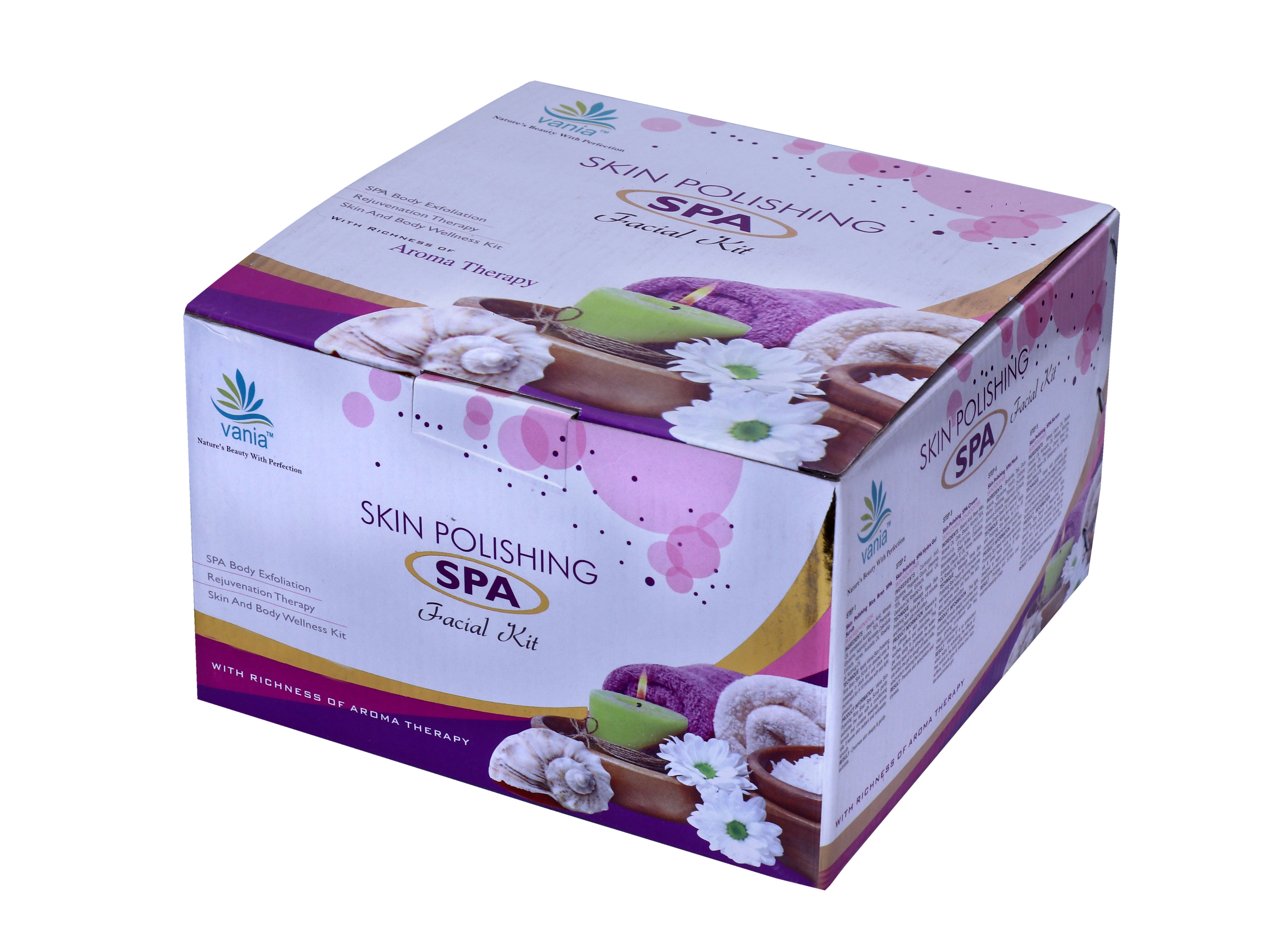 Vania Skin Polishing Aroma Facial Kit for Women & Men | 2000 Gm + 100 Ml | SPA Skin Care | Self & Parlour Use | Pre Bridals | Face & Body | Tip to Toe Beauty l Dashing Glow with Tulsi & Geranium Oil